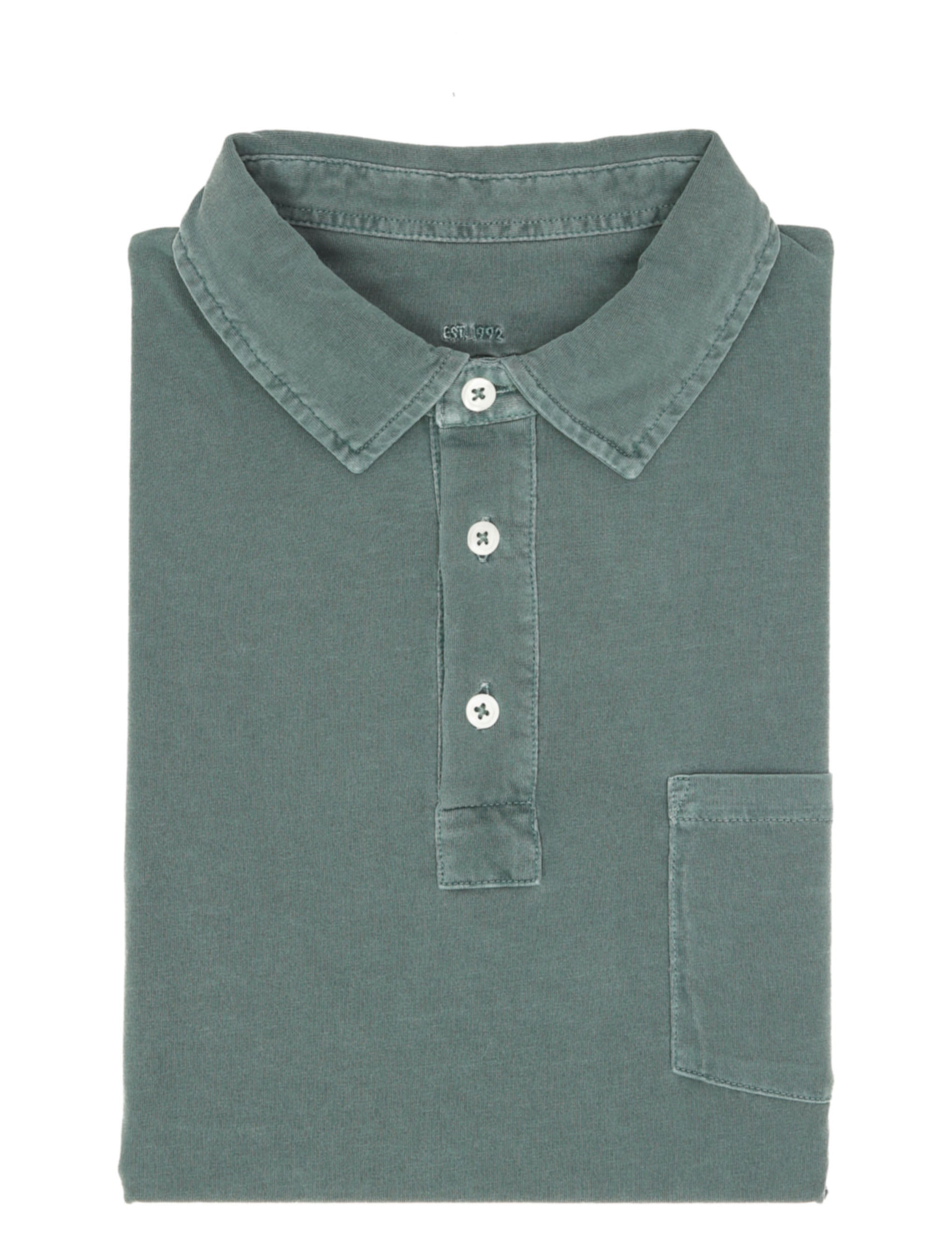 Polo jersey lavado Verde
