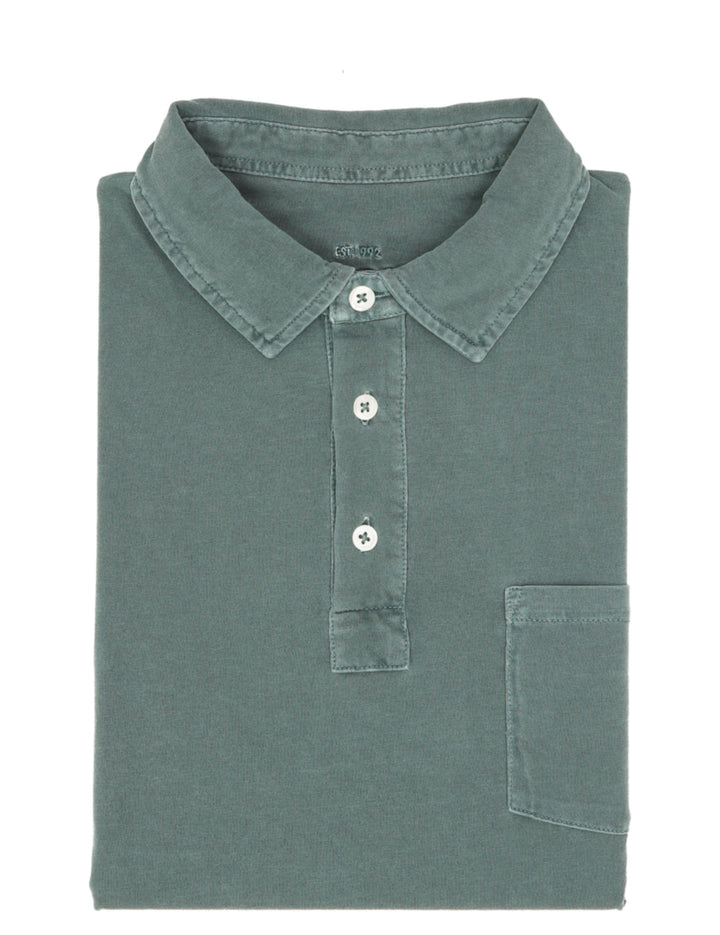 Polo jersey lavado Verde