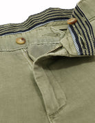 Pantalón lino algodón Verde