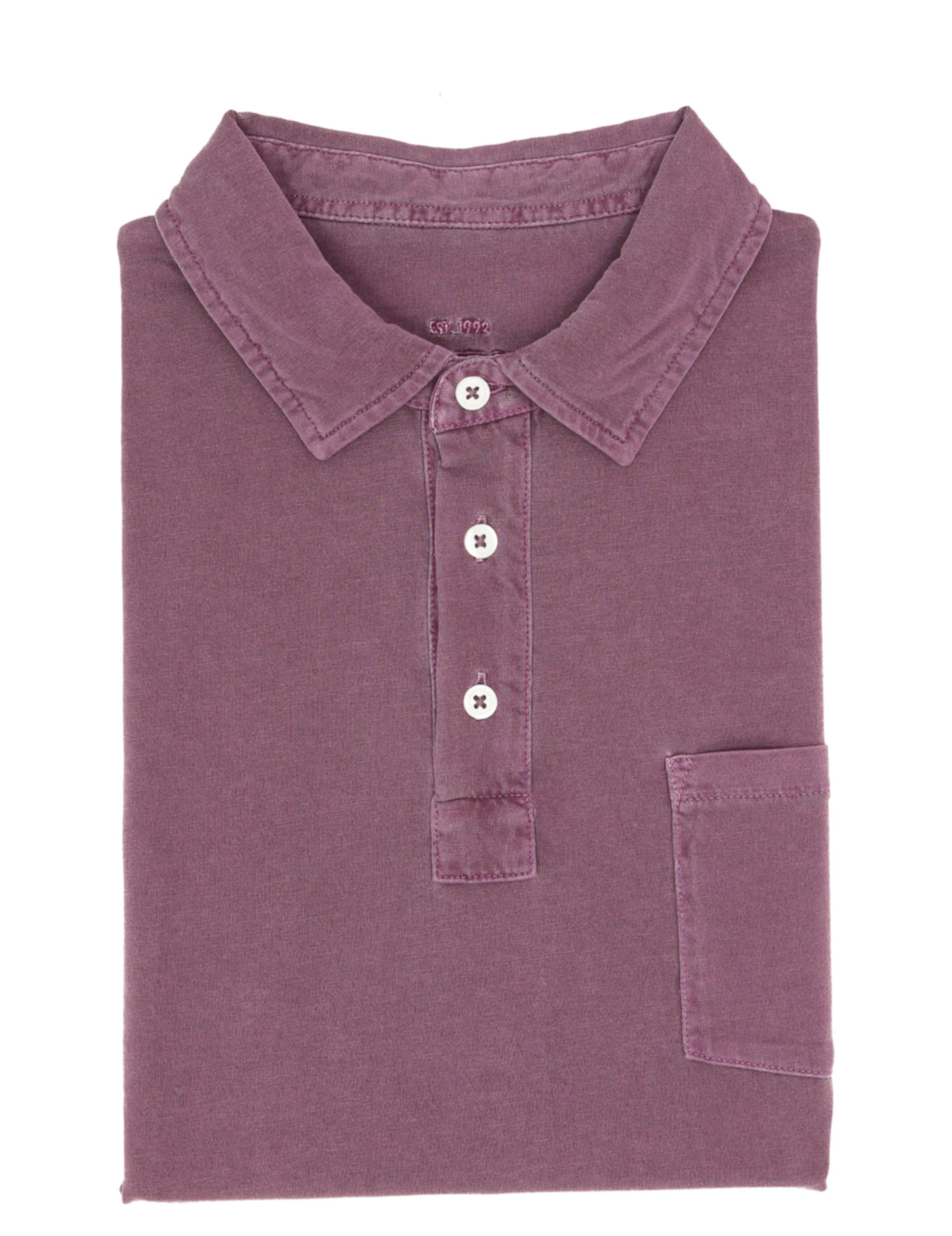 Polo jersey lavado Berenjena