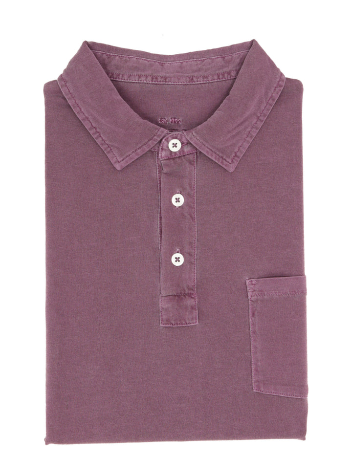 Polo jersey lavado Berenjena