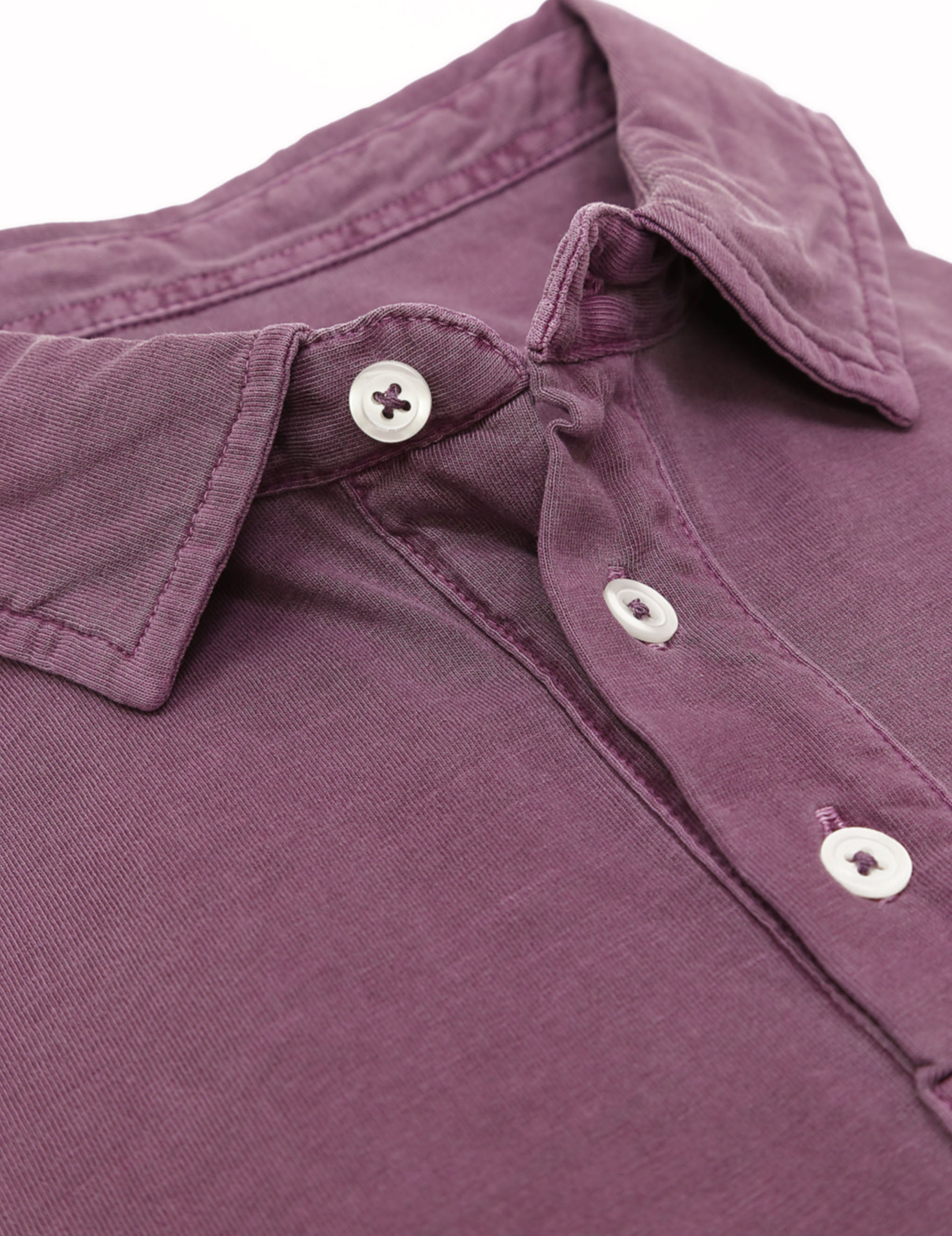 Polo jersey lavado Berenjena