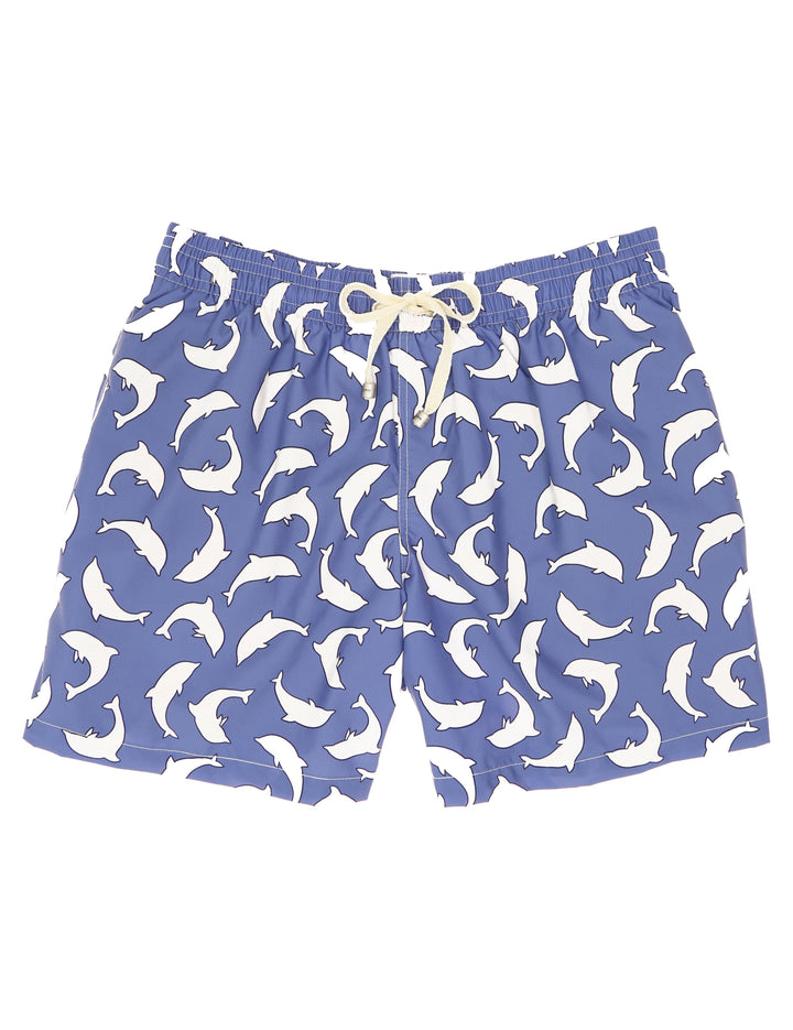 Traje de baño delfines Azul
