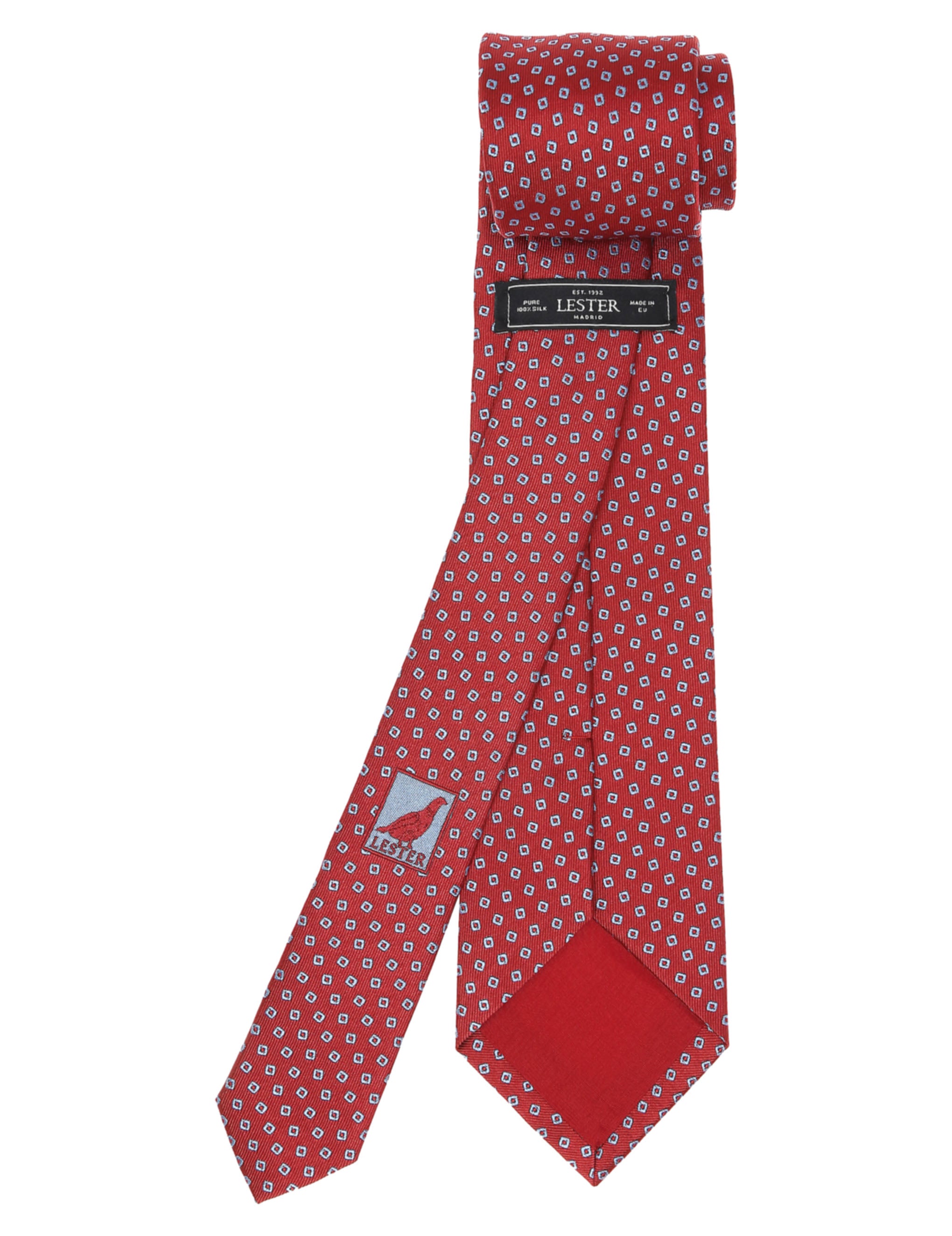 Corbata cuadro irregular Rojo/azul