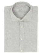 Camisa sport lino vichy Gris
