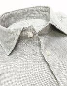 Camisa sport lino vichy Gris