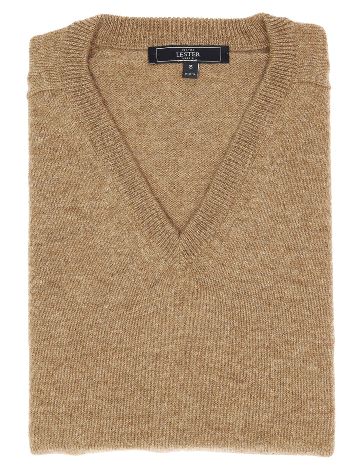 Jersey lana pico Beige