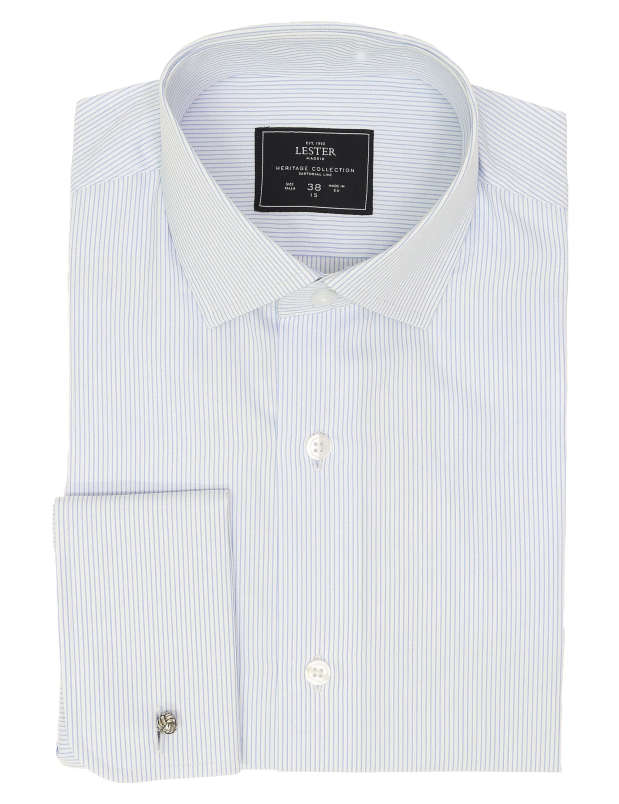 Camisa vestir raya blanca p.d Azul