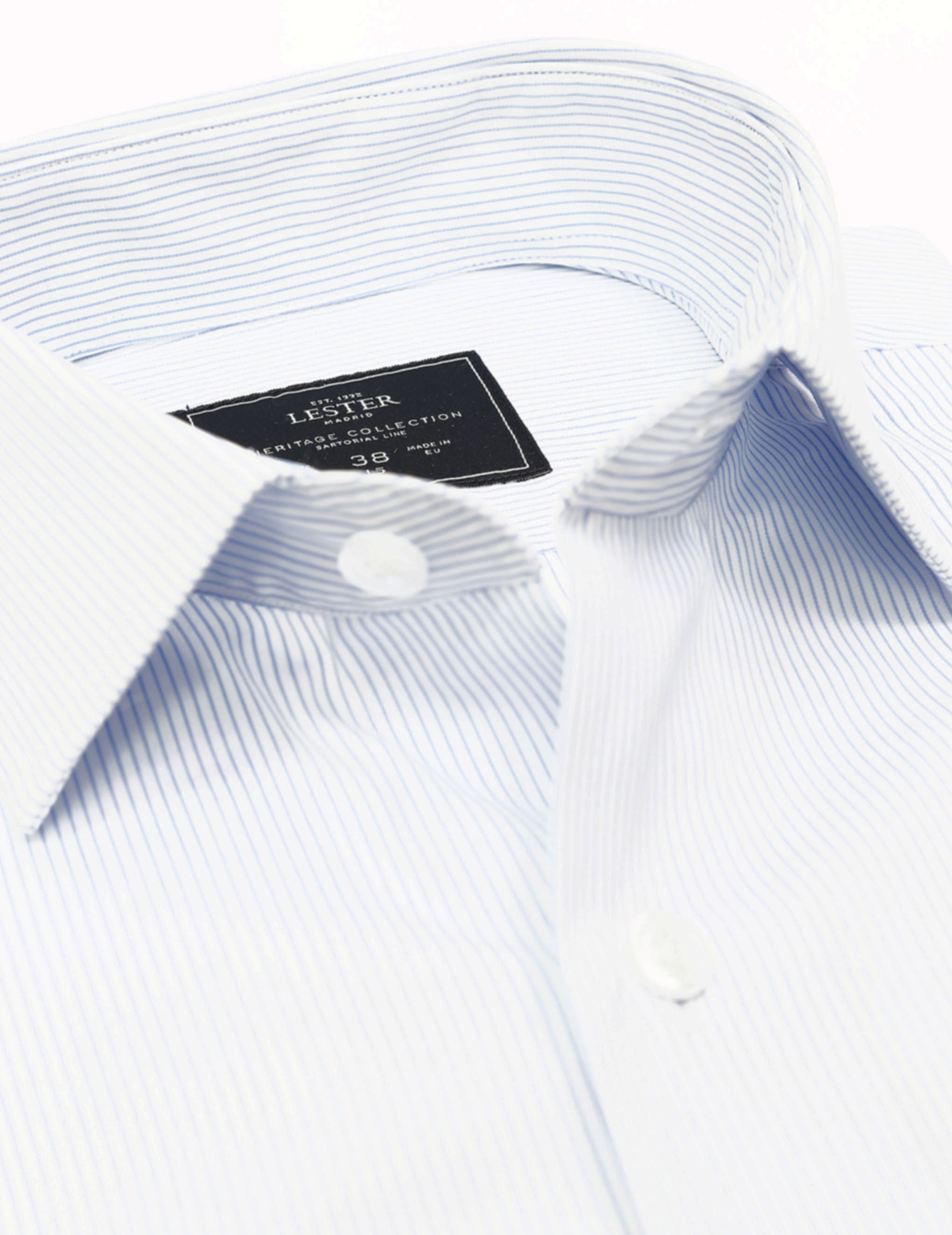 Camisa vestir raya blanca p.d Azul