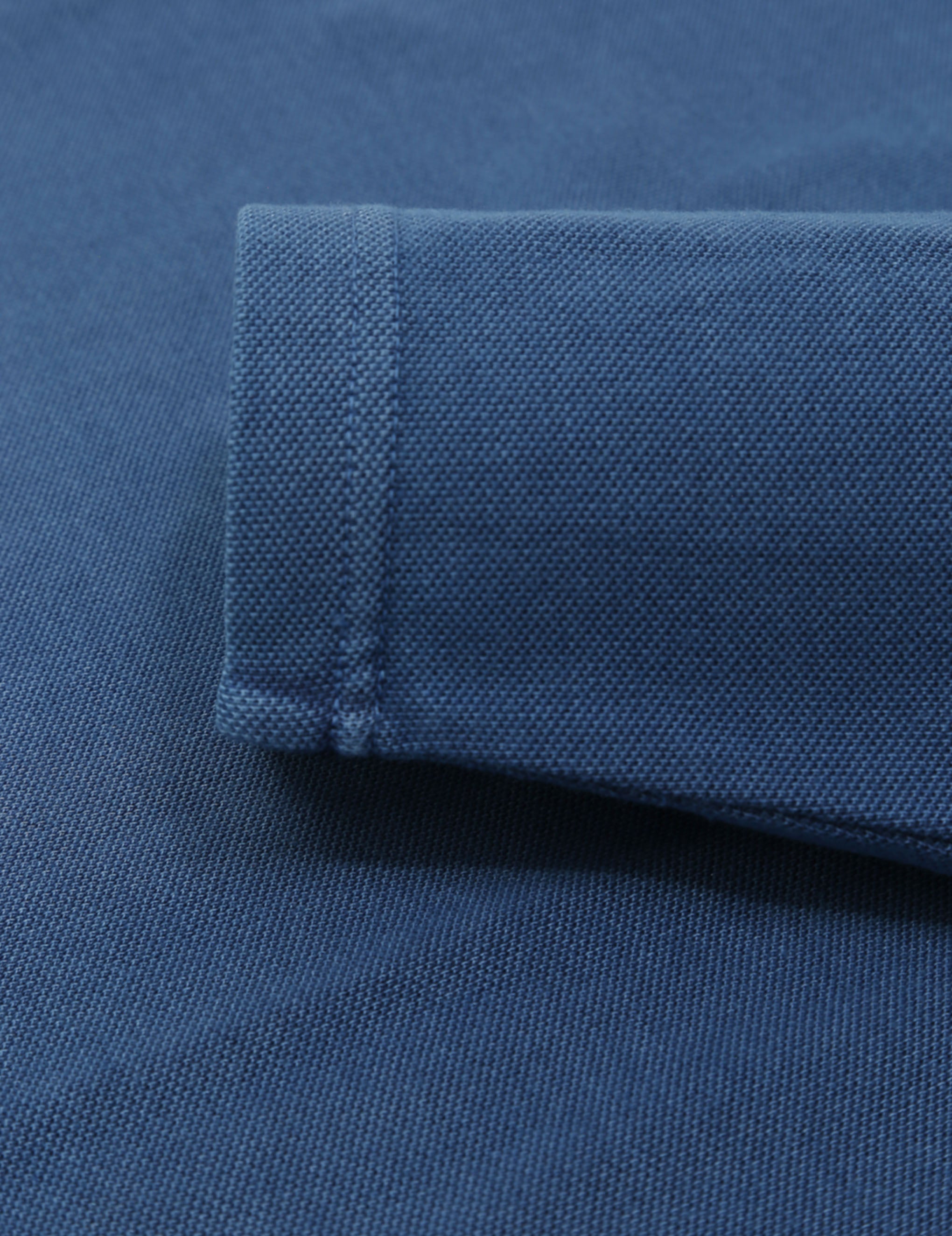 Polo pique manga larga Azul oscuro