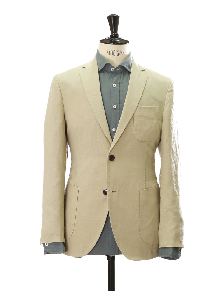 Chaqueta lino lavada Beige