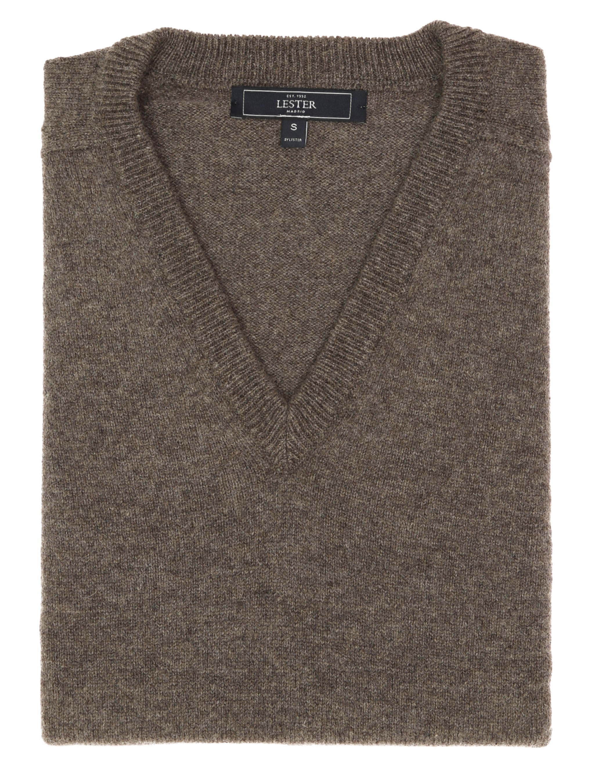 Jersey lana pico Marrón