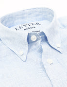 Camisa sport lino vichy Azul