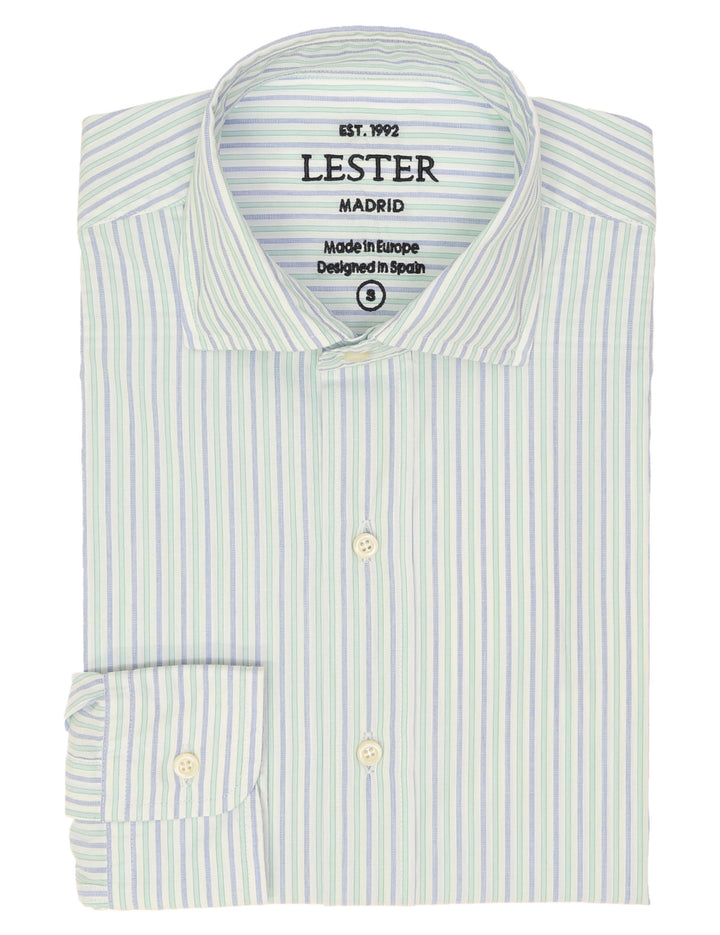 Camisa sport raya bicolor Azul/verde