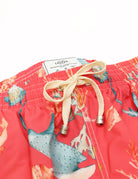 Traje de baño rayas corales Rojo