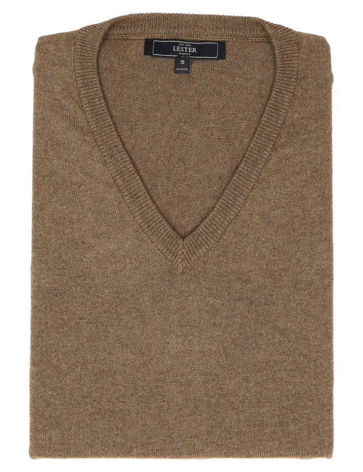 Jersey pico algodón cashmere Beige