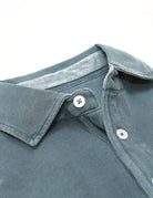 Polo pique manga larga Azul