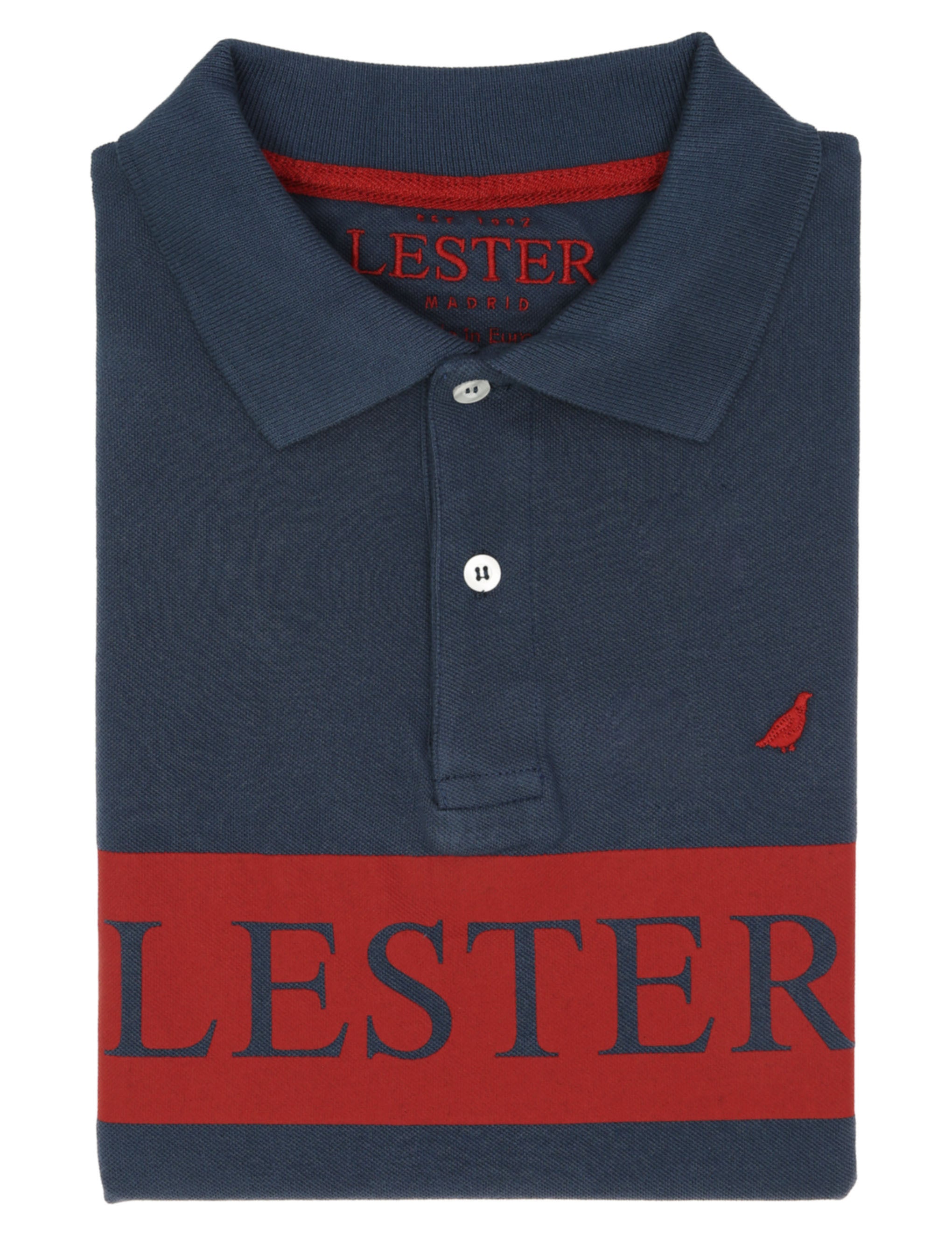 Polo franja lester Azul oscuro