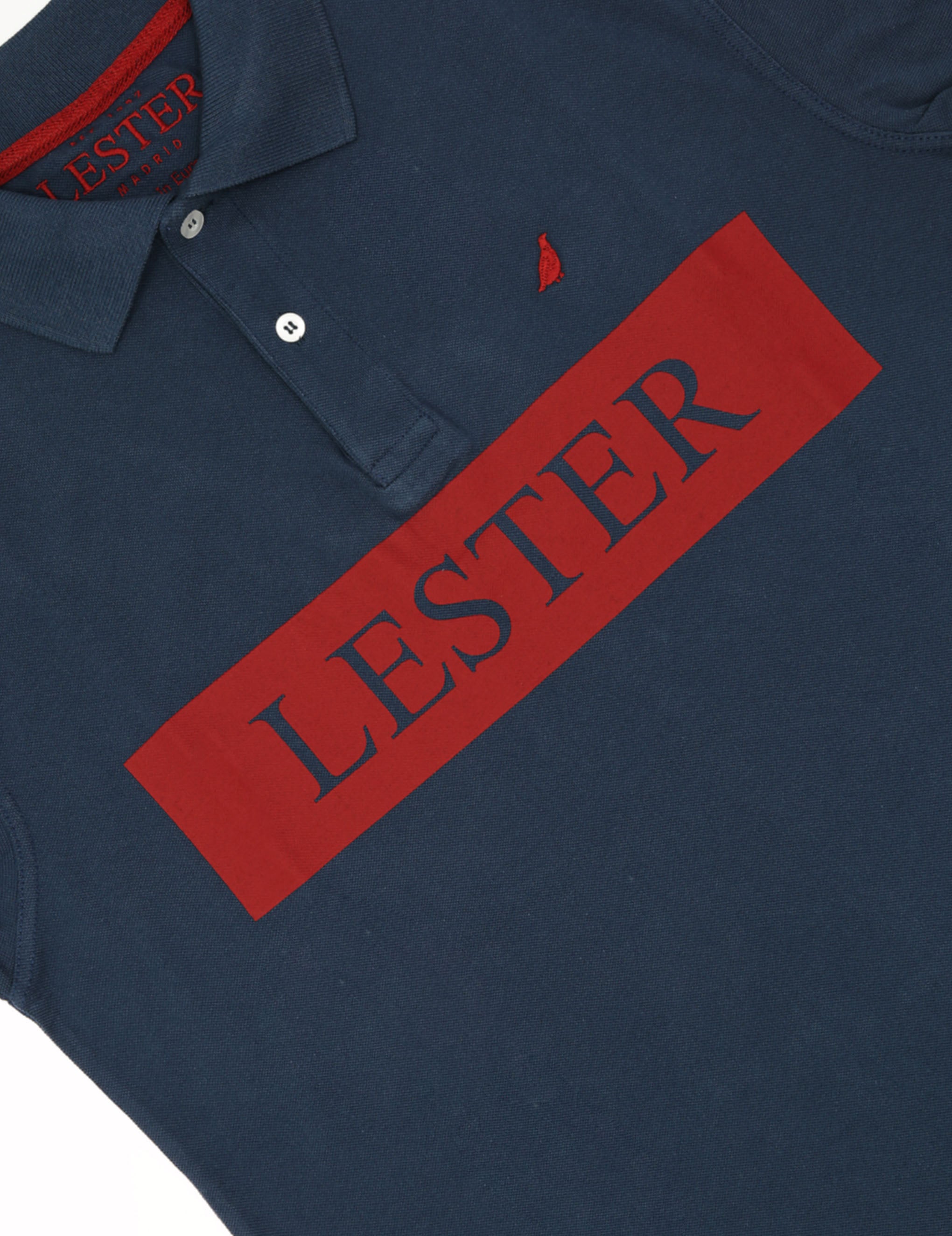 Polo franja lester Azul oscuro