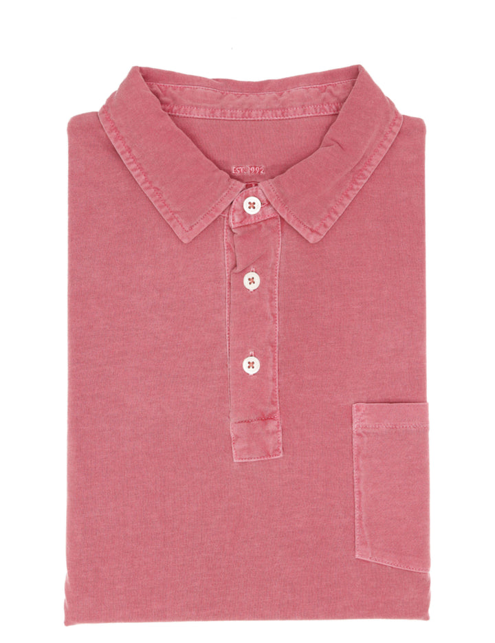 Polo jersey lavado Fresa