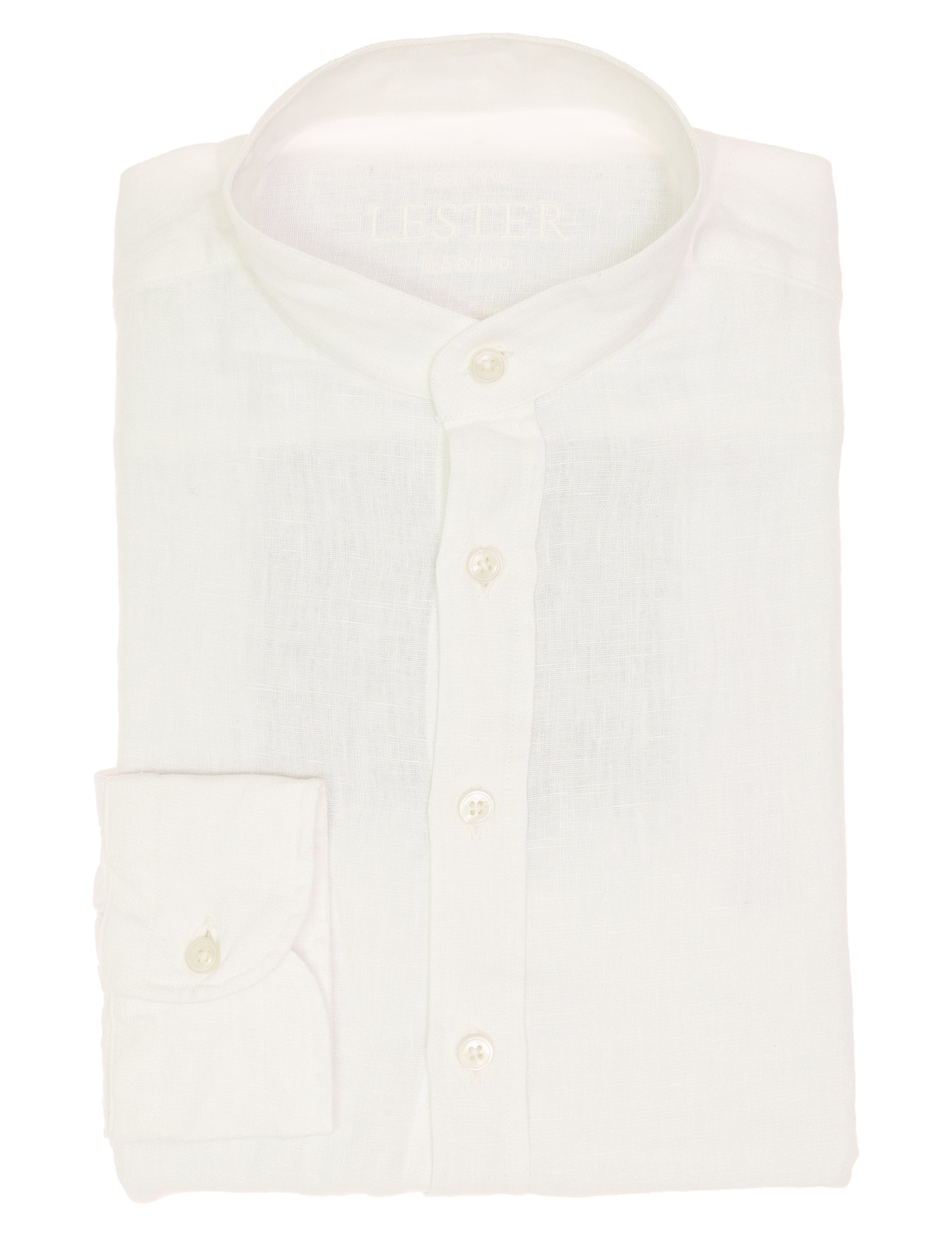 Camisa mao lino lisa lavada Blanco