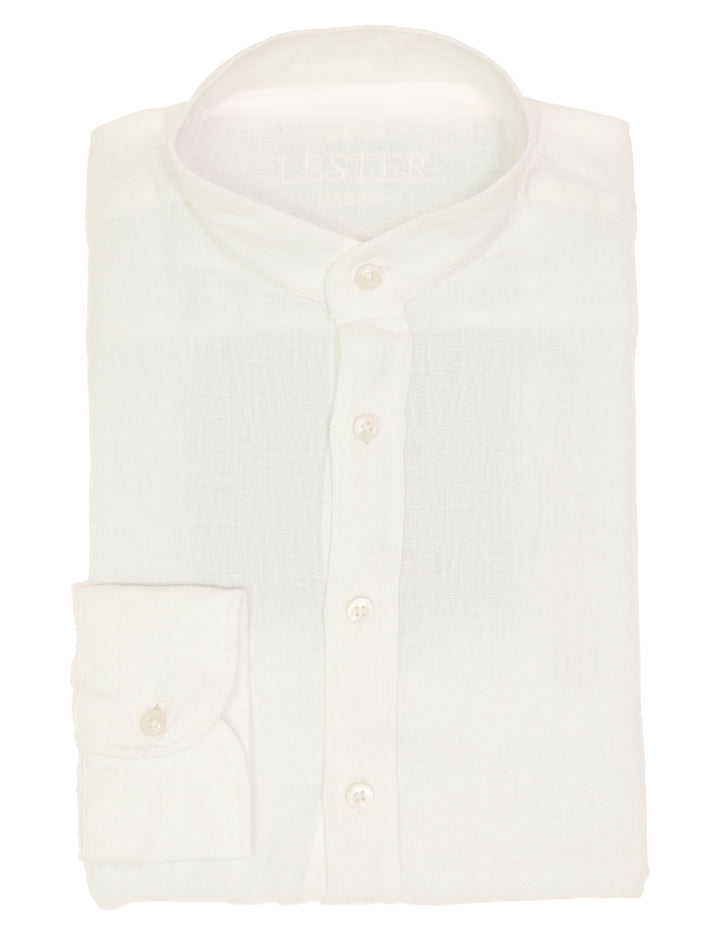 Camisa mao lino lisa lavada Blanco