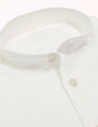 Camisa mao lino lisa lavada Blanco