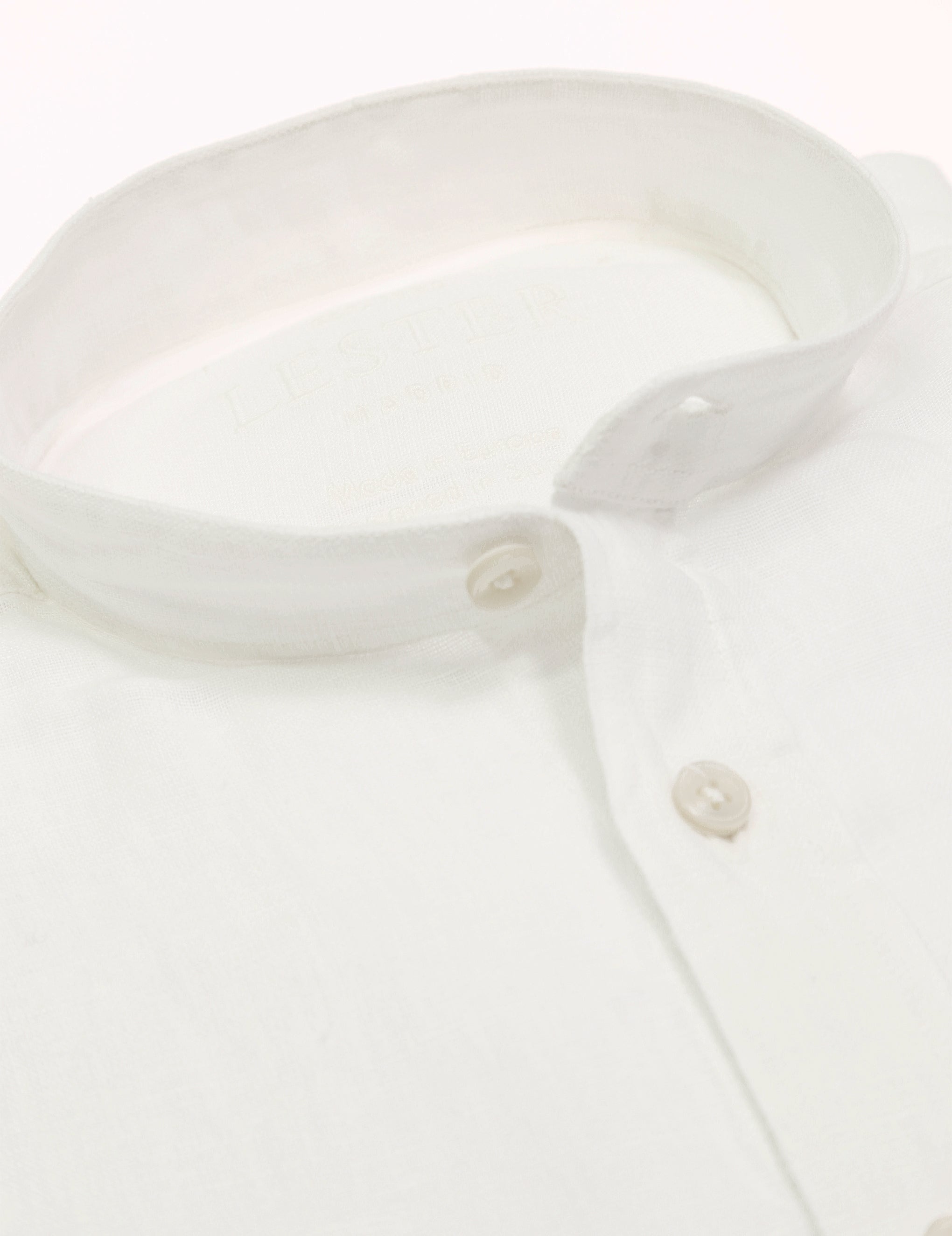 Camisa mao lino lisa lavada Blanco