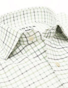 Camisa sport viela fil a fil Azul/verde