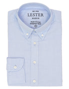 Camisa oxford lisa lavada Azul medio