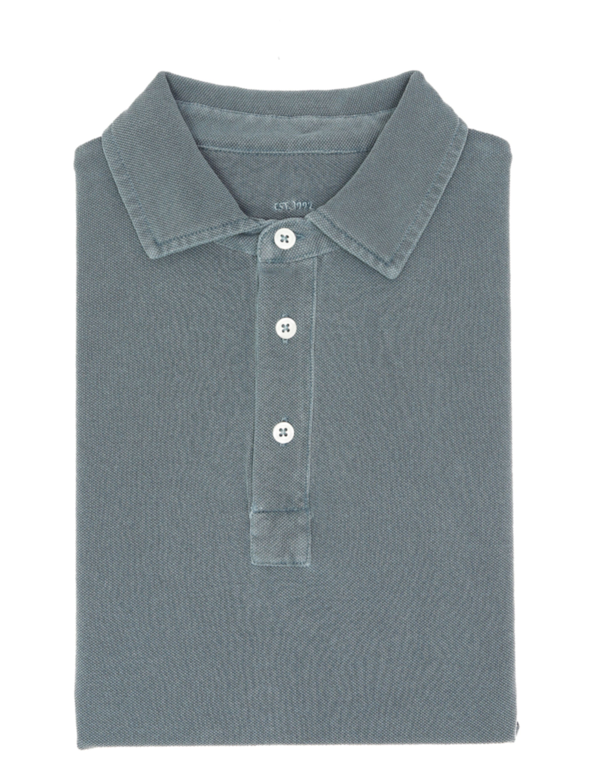 Polo pique lavado Azul