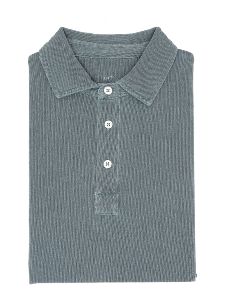 Polo pique lavado Azul