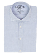 Camisa lino algodón mil rayas Azul