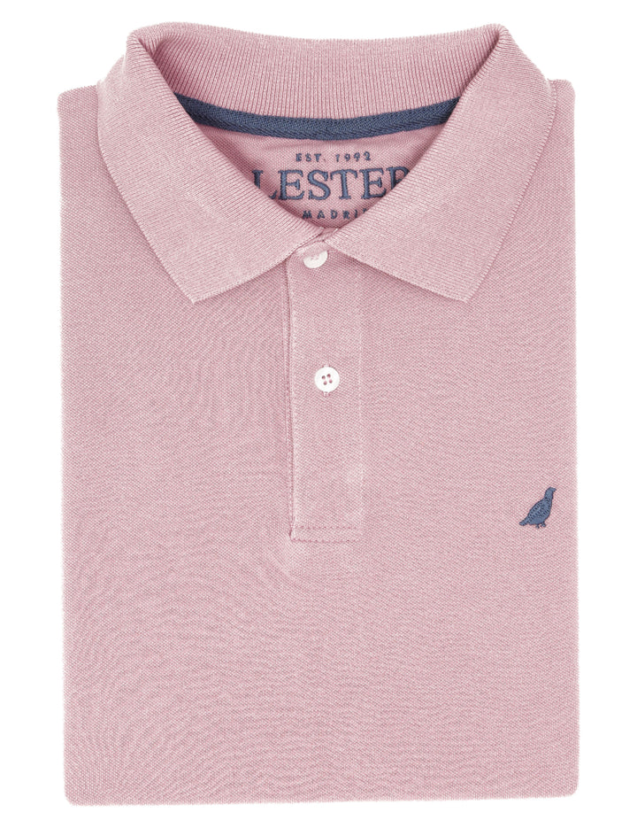 Polo pique manga corta Rosa