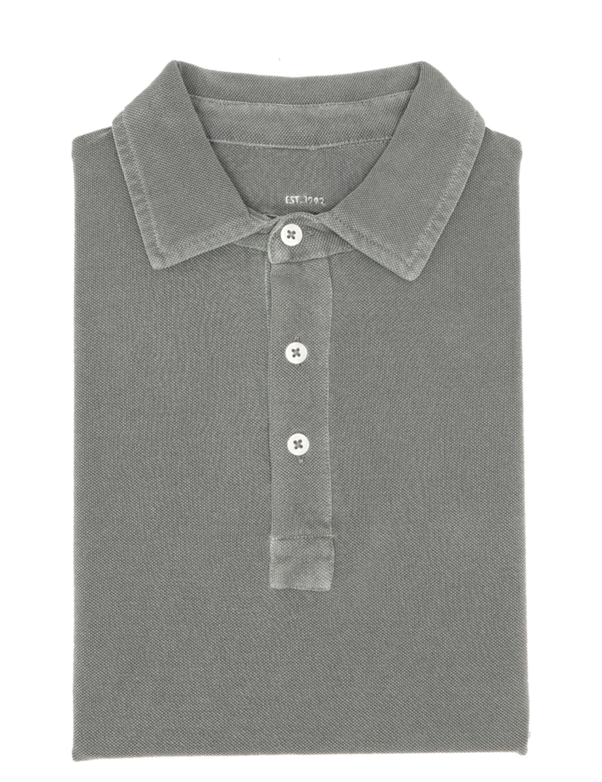 Polo pique lavado Gris