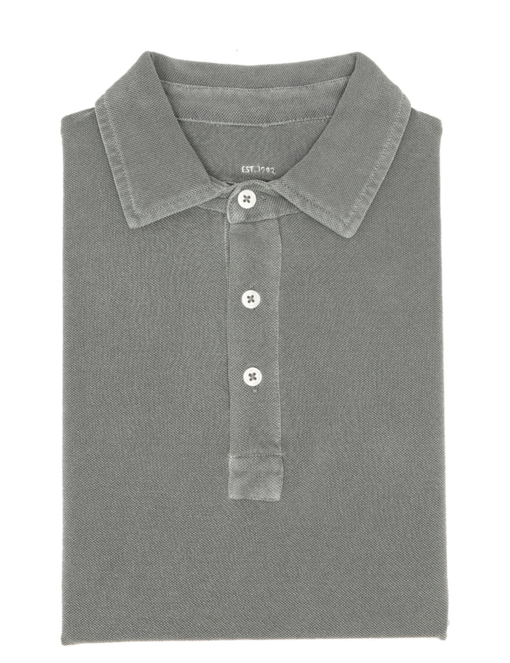 Polo pique lavado Gris