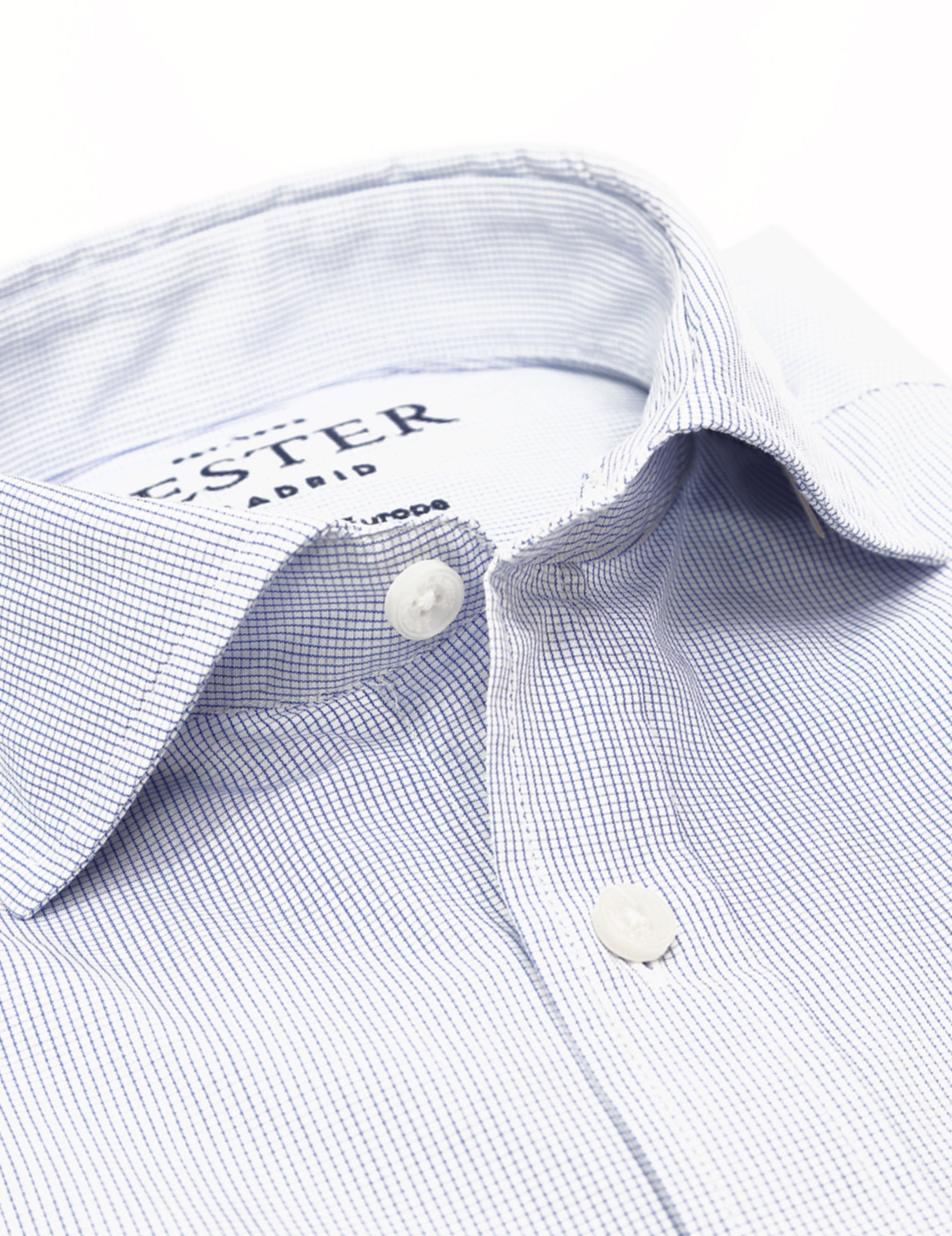 Camisa sport cuadro peq. Azul