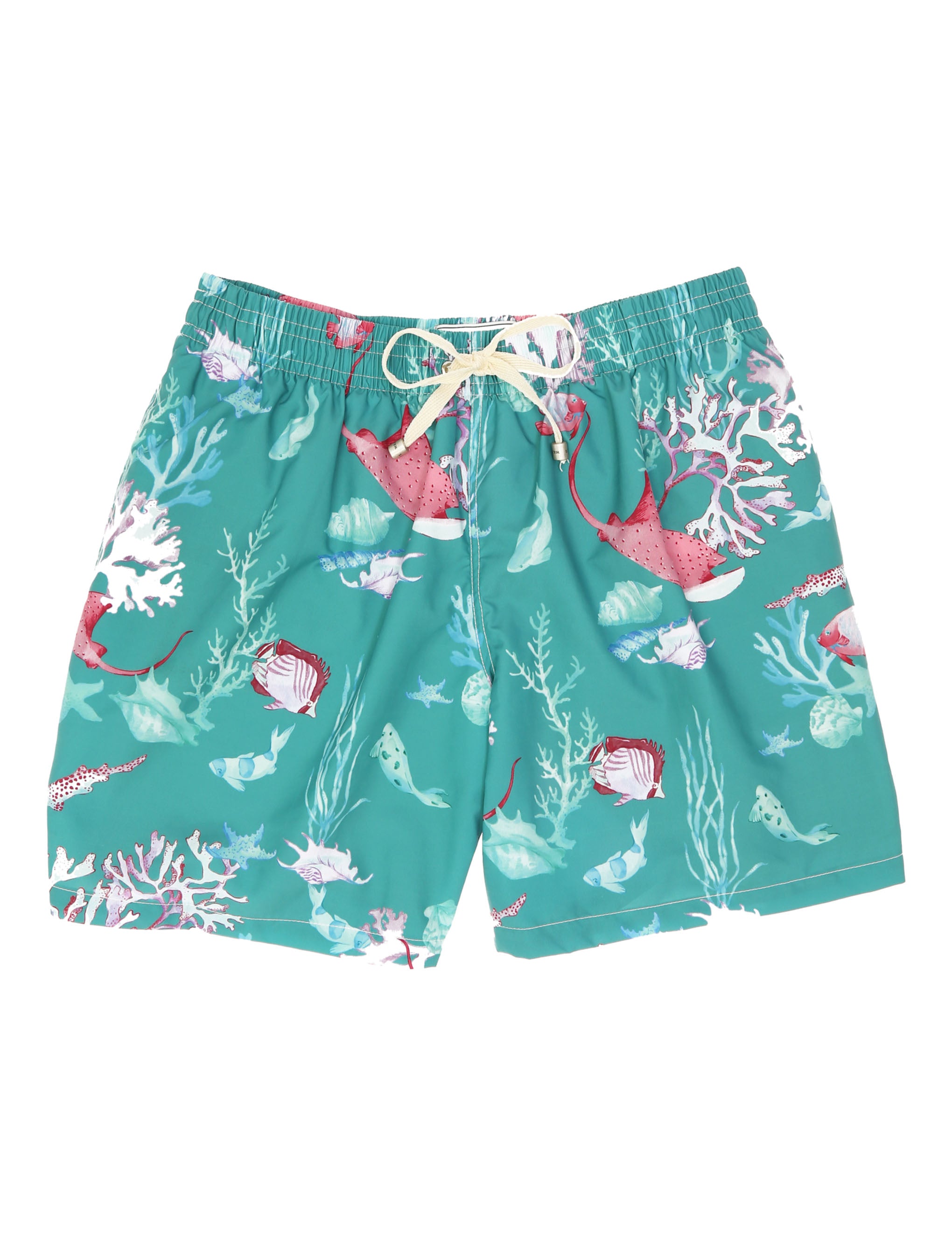 Traje de baño rayas corales Verde