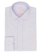 Camisa sport oxford raya Azul/rosa