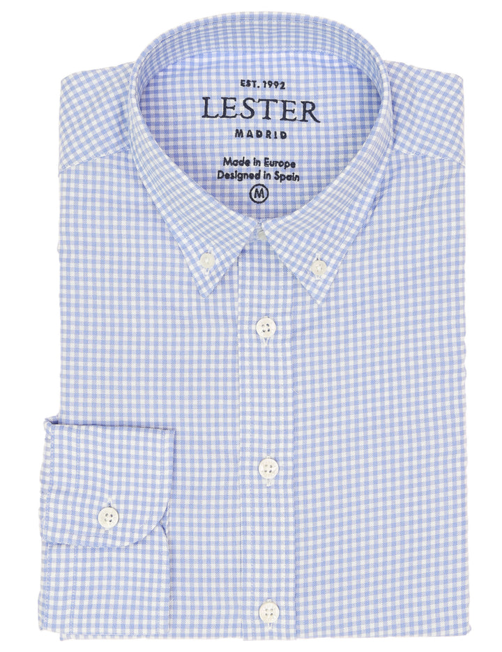 Camisa oxford vichy Azul