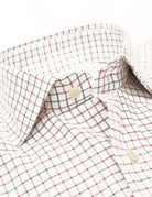 Camisa sport viela cuadro pequeño Azul/burdeos