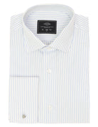 Camisa vestir raya blanca Azul