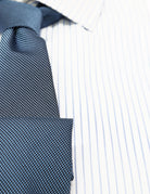 Camisa vestir raya blanca Azul