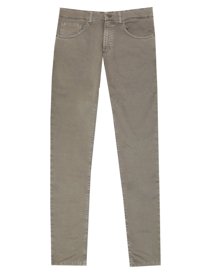 Pantalón 5 bolsillos satén Gris