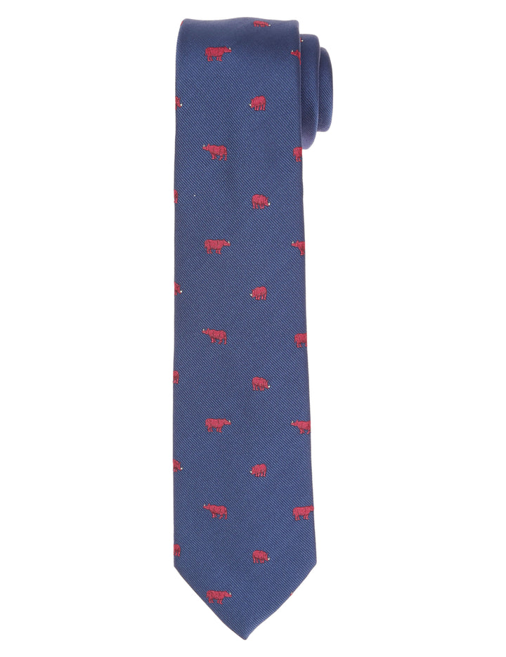 Corbata rinocerontes Azul/rosa