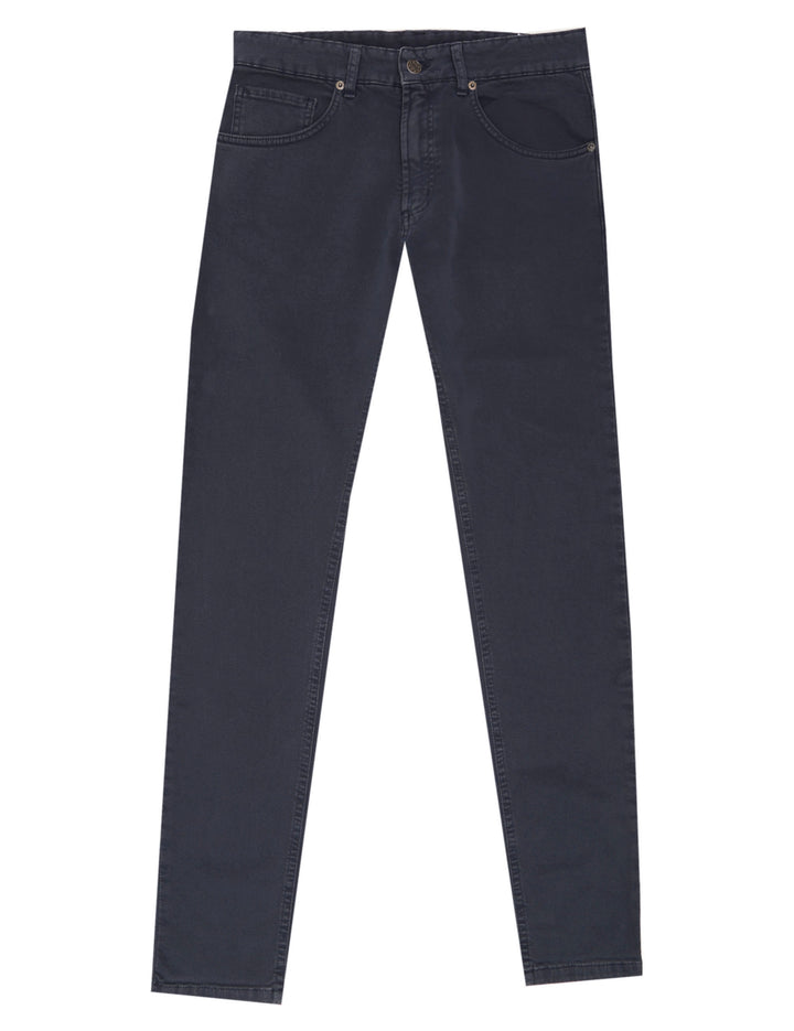 Pantalón 5 bolsillos satén Azul