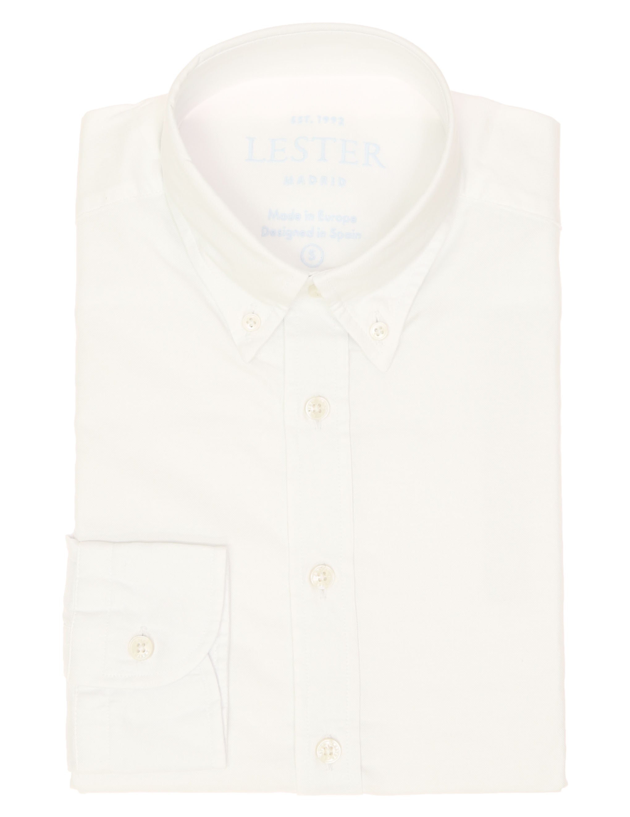 Camisa oxford lisa lavada Blanco