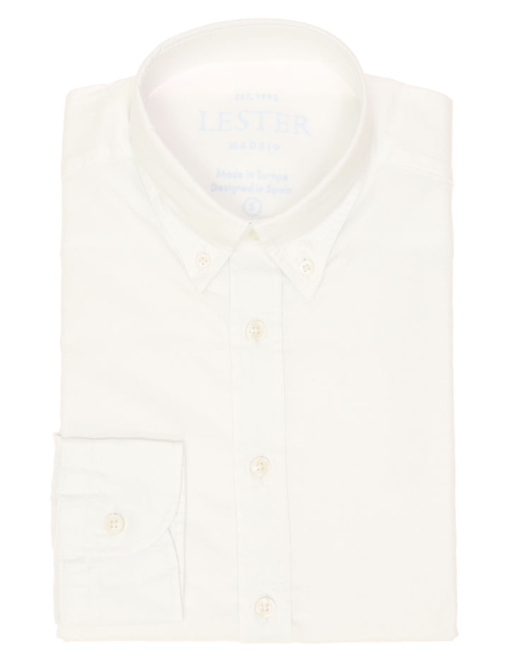 Camisa oxford lisa lavada Blanco