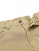 Pantalón 5 bolsillos satén Beige