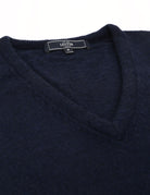Jersey cashmere pico Azul marino